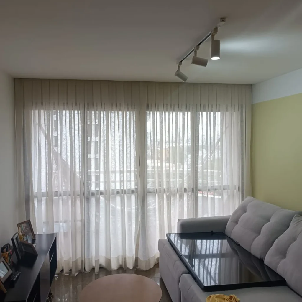 Cortina Vual Branco Sala