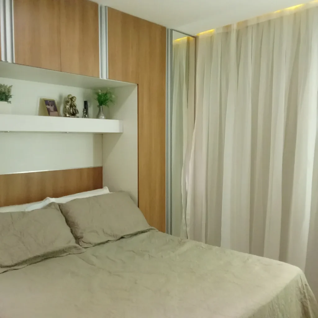 Cortina Vual Com Blackout Quarto
